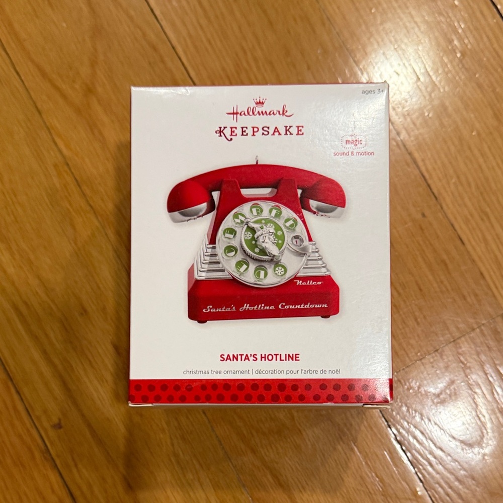 Hallmark Red and Silver Rotary Phone Ornament - Picture 6 of 7